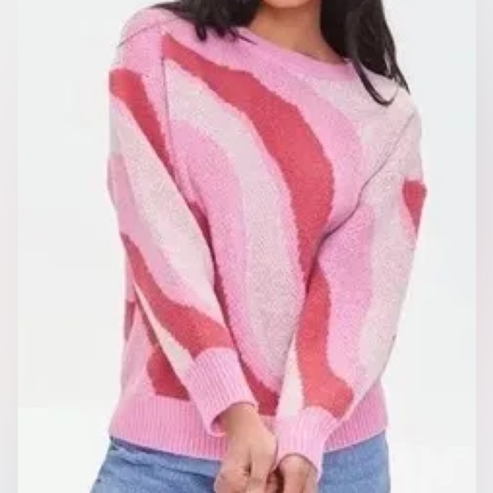 Forever 21 pink swirl sweater